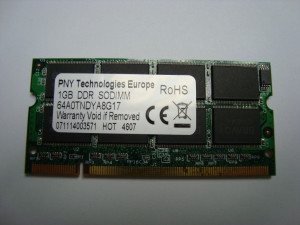Памет за лаптоп DDR 1GB 333Mhz PNY